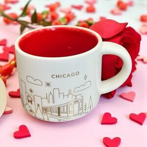Starbucks Chicago You Are Here 2oz Ornament Mini Mug Collector Cup